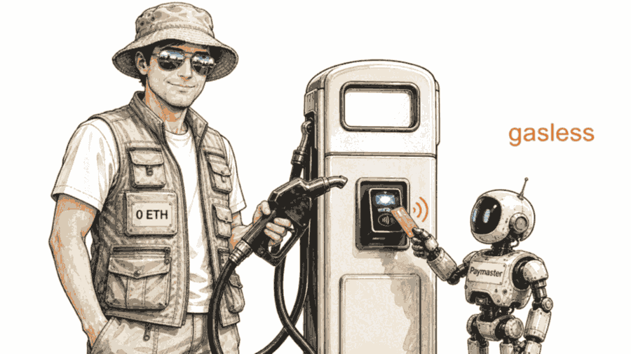 Gasless — no ETH needed